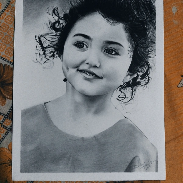 Pencil Portrait Of Anahita Hashemzadeh ORIGINAL - a3