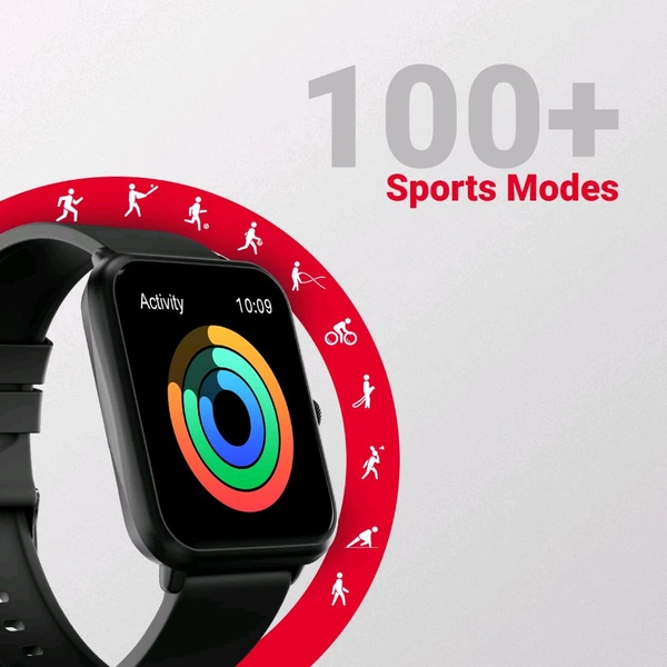 Noise Twist Round dial Smart Watch with Bluetooth Calling, 1.38" TFT Display, up-to 7 Days Battery, 100+ Watch Faces, IP68, Heart Rate Monitor, Sleep Tracking (Jet Black) - Black