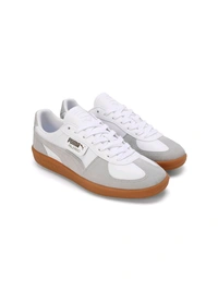 PumaPalermo Lth Unisex White Sneakers - Bourbon, UK 06