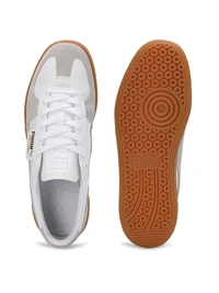 PumaPalermo Lth Unisex White Sneakers - Bourbon, UK 08