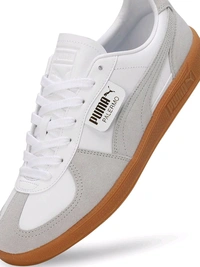 PumaPalermo Lth Unisex White Sneakers - Bourbon, UK 11