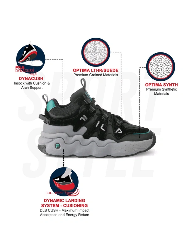 Fila Unisex Casual Sneakers - Mine Shaft, UK 07