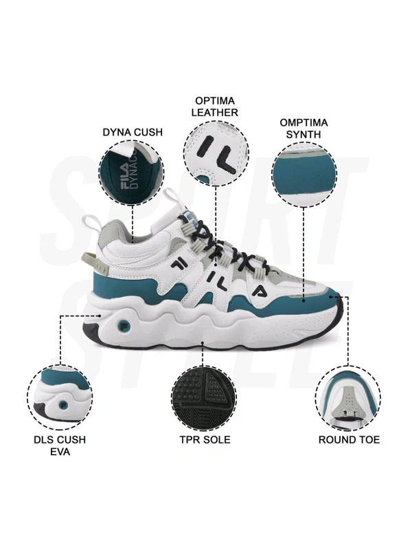 Fila Unisex Casual Sneakers - White, UK 12