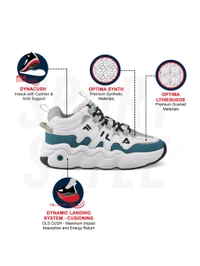 Fila Unisex Casual Sneakers - White, UK 12