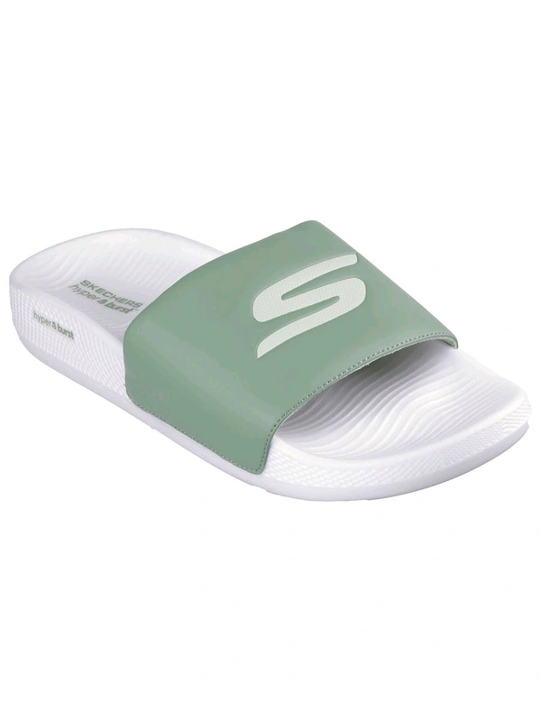 SKECHERS HYPER SLIDE - DERIVER Sliders Light Green & White - Norway, UK 10