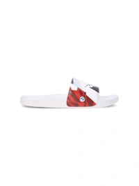 Puma Bmw Mms Lead Cat 2.0 Graphic Unisex Sliders - White, UK 09
