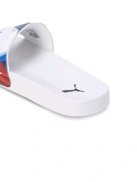 Puma Bmw Mms Lead Cat 2.0 Graphic Unisex Sliders - White, UK 11
