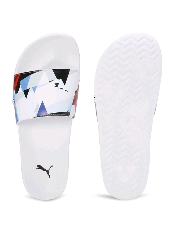 Puma Bmw Mms Lead Cat 2.0 Graphic Unisex Sliders - White, UK 11
