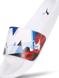 Puma Bmw Mms Lead Cat 2.0 Graphic Unisex Sliders - White, UK 11