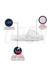 Fila UNISEX EMBAR Casual Sliders - White, UK 07