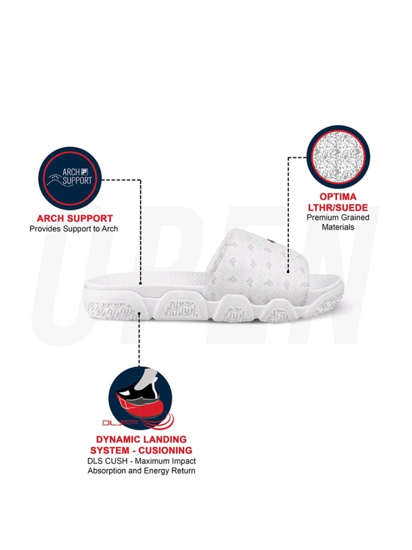 Fila UNISEX EMBAR Casual Sliders - White, UK 07