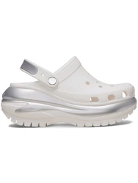 Crocs  Unisex MCMETALLICCLG Clogs - White, UK 08
