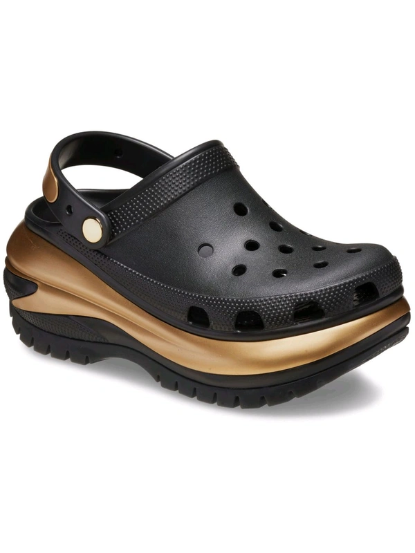Crocs  Unisex MCMETALLICCLG Clogs - Black, UK 11