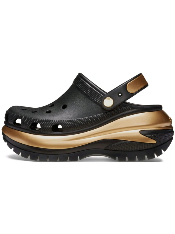 Crocs  Unisex MCMETALLICCLG Clogs - Black, UK 11