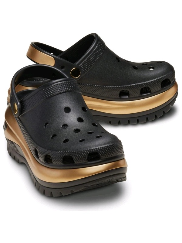 Crocs  Unisex MCMETALLICCLG Clogs - Black, UK 11
