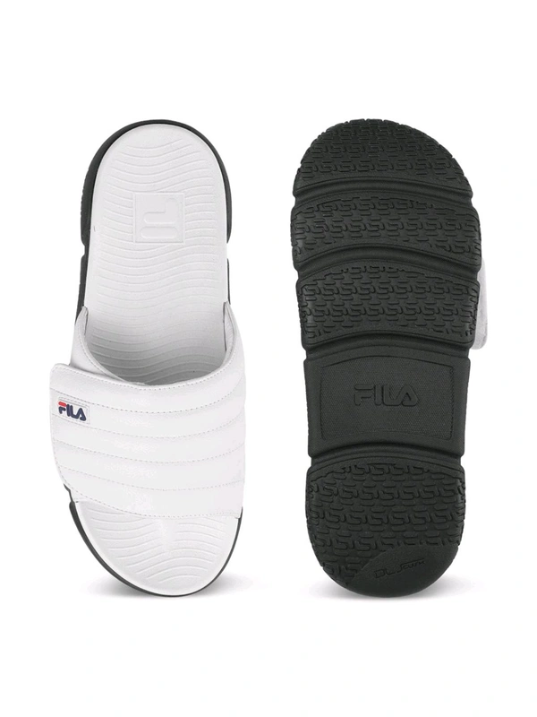 Fila UNISEX FORIDA Casual Sliders - White, UK 10