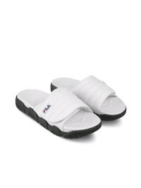 Fila UNISEX FORIDA Casual Sliders - White, UK 10
