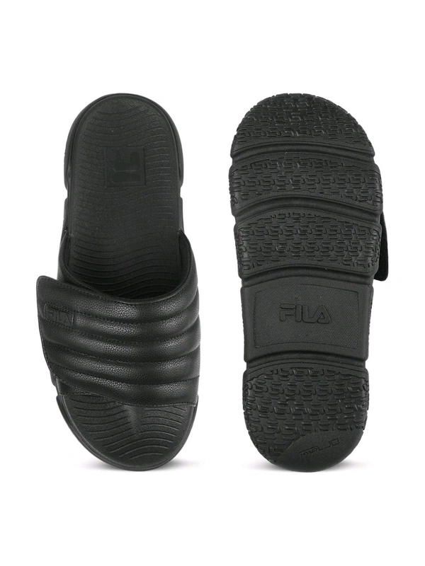 Fila UNISEX FORIDA Casual Sliders - Black, UK 06