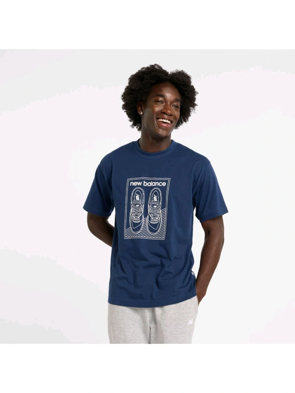 New Balance Men New Balance Relaxed 550 T-Shirt - Navy Blue, M