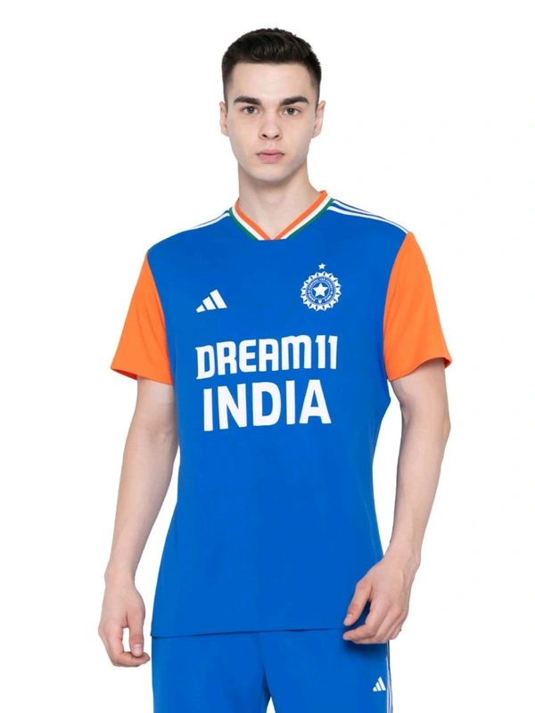 Adidas  India Cricket T20 Fan Jersey - Danube, L