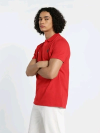 Puma  Ferrari Style Jacquard Men Polo T-Shirt - Red, M