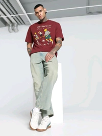 Puma THE PLAYERS LANE Graphic Men T-Shirt - Roof Terracotta, S