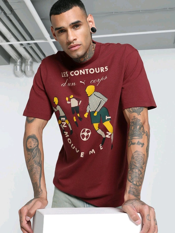 Puma THE PLAYERS LANE Graphic Men T-Shirt - Roof Terracotta, 2XL