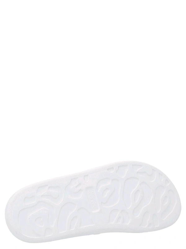 Alexander McQueen White Logo Slides - White, UK 06