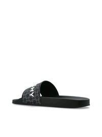 Givenchy Black Logo Slides - Black, UK 08
