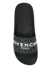 Givenchy Black Logo Slides - Black, UK 09