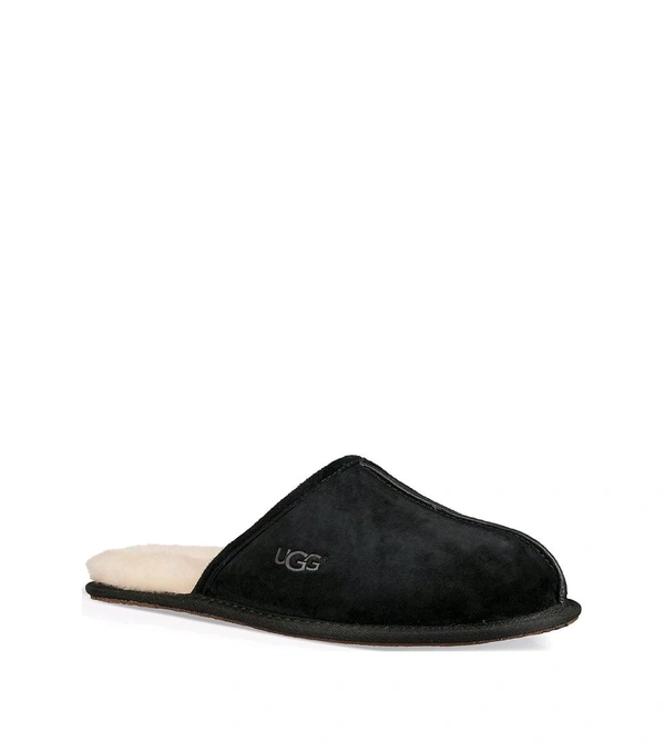 UGG Black Scuff Suede Slippers - Black, UK 07
