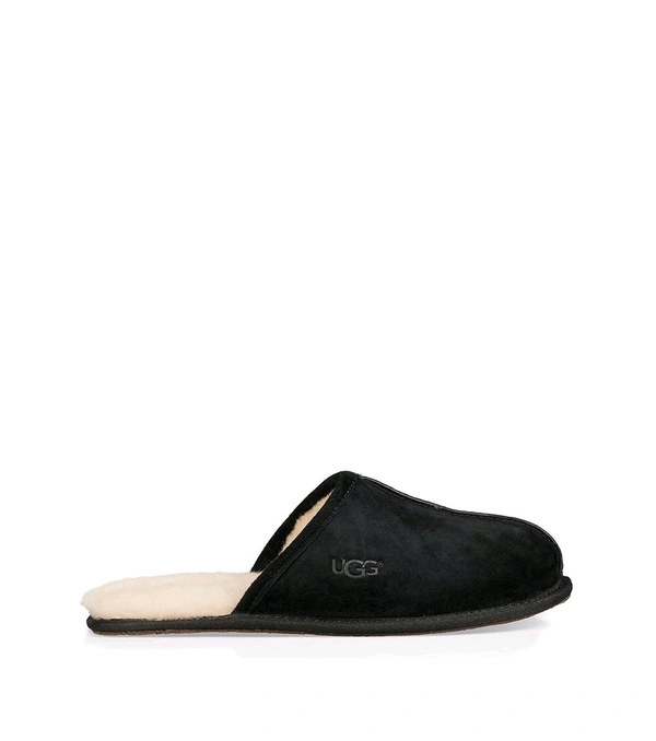 UGG Black Scuff Suede Slippers - Black, UK 07