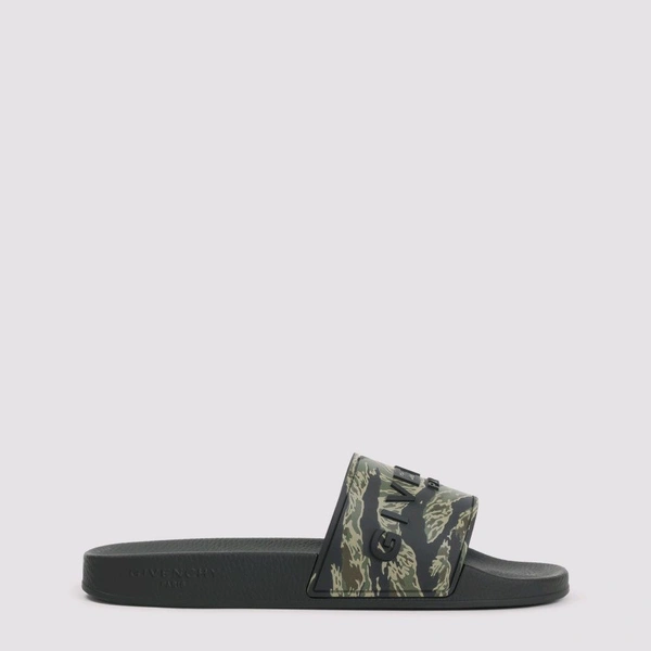 Givenchy Black Logo Slides - Black, UK 06