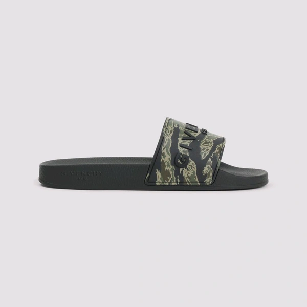 Givenchy Black Logo Slides - Black, UK 09