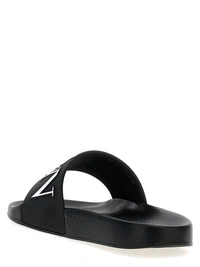 Valentino Garavani Black Slip On Slides - Black, UK 10