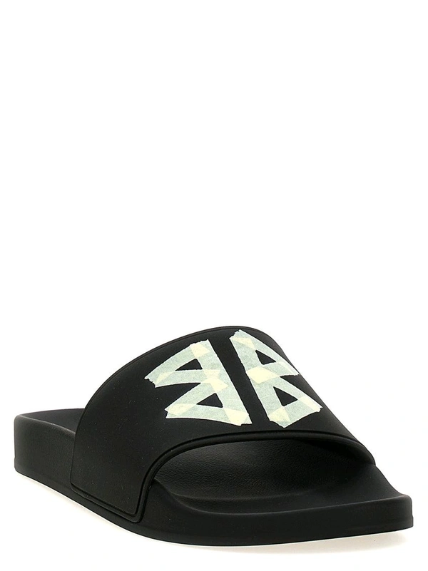Balenciaga Black Pool Slides - Black, UK 07