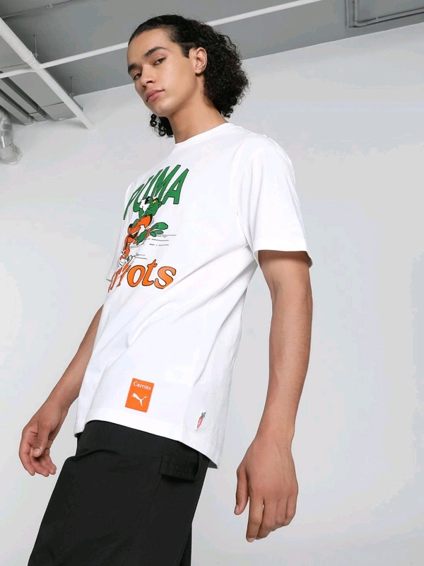Puma  X Carrots Graphic Men T-Shirt - White, L