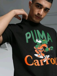 Puma X Carrots Graphic Men Printed T-Shirt - Black, XL
