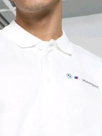 Puma BMW MMS JAQUARD Men Polo T-Shirt - White, S