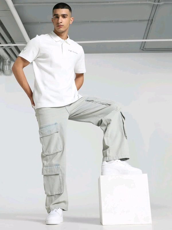 Puma BMW MMS JAQUARD Men Polo T-Shirt - White, L
