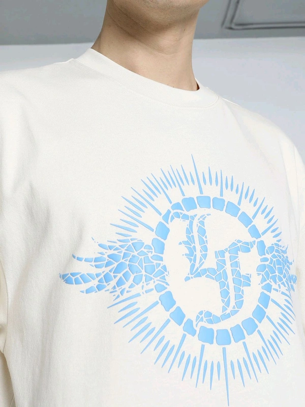 Puma  HOOPS X LF Mosaic SS I Men T-Shirt - White, S