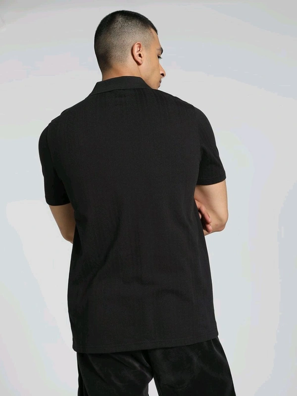 Puma Ferrari Style Jacquard Mens Polo T-Shirt - Black, S