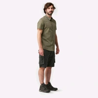 FORCLAZ Men Half Sleeve Shirt Army Green - Travel 100 - Nandor, M