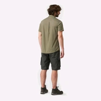 FORCLAZ Men Half Sleeve Shirt Army Green - Travel 100 - Nandor, XL