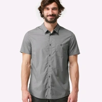 FORCLAZ Men Half Sleeve Shirt Grey  - Nobel, XL