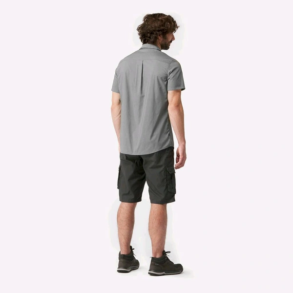 FORCLAZ Men Half Sleeve Shirt Grey  - Nobel, XL