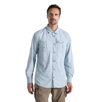 CRAGHOPPERS Craghoppers NosiLife Adventure III Long Sleeve Insect Repellent Shirt Niagra Blue - Cornflower, M