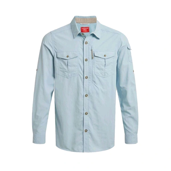 CRAGHOPPERS Craghoppers NosiLife Adventure III Long Sleeve Insect Repellent Shirt Niagra Blue - Cornflower, XL