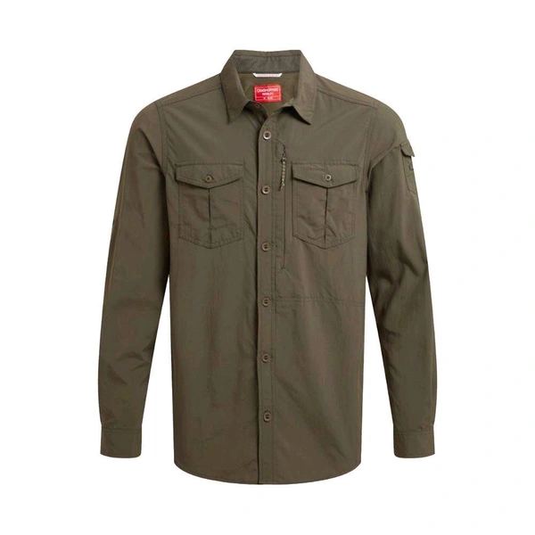 CRAGHOPPERS Craghoppers NosiLife Adventure III Long Sleeve Insect Repellent Shirt Woodland Green - Finch, M