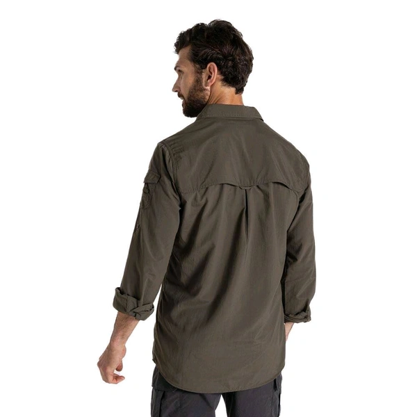 CRAGHOPPERS Craghoppers NosiLife Adventure III Long Sleeve Insect Repellent Shirt Woodland Green - Finch, M